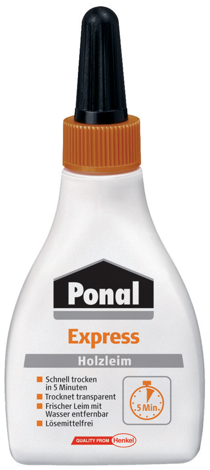 Ponal Express Holzleim, lösemittelfrei, 225 g Flasche von Ponal