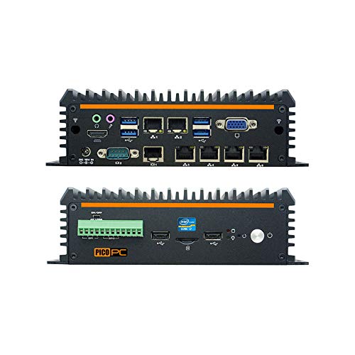 PICOPC Intel i7-8565U 6 LAN Lüfterloser Security Gateway Appliance Firewall Router (8 GB RAM, 120 GB mSATA SSD), unterstützt Betriebssysteme wie Sophos, pfSense, Untangle, Ubuntu, FreeBSD (802.11 von Pondesk