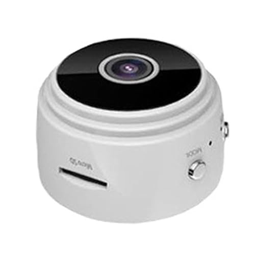 1080P HD-WLAN-Kamera mit Infrarot-Nachtsicht, Kompakter Babyphone für zu Hause mit Weitwinkel und Empfindlicher Aufnahme mit TF-Karte (A9 Weiß) von Pongnas