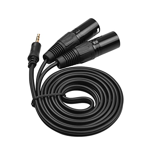 Pongnas 1/8 Zoll Zum Dual -XLR -Audiokabel, Metall, 4,9 Fuß Stereo -Mikrofonkabel mit OFC -Spiralabschirm, Geeignet für Mobiltelefon, Tablet, Laptop Zum Mixer, Lautsprecher, Effektor. Pongnas 1/8 Zoll Zum Dual -XLR -Audiokabel, Metall, 4,9 Fuß Stereo -Mikrofonkabel mit OFC -Spiralabschirm, Geeignet für Mobiltelefon, Tablet, Laptop Zum Mixer, Lautsprecher, Effektor. von Pongnas
