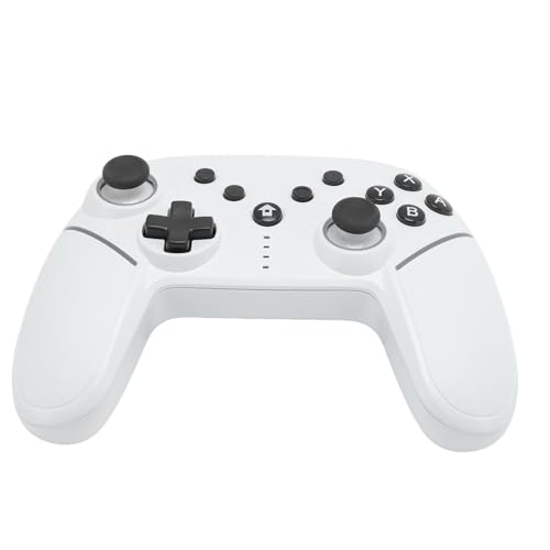 Pongnas Kabelloser Gaming-Controller mit RGB-Gamepad, Anpassbaren Zurück-Tasten, 6-Achsen-Gyroskop, Funktion für Switch, (White) von Pongnas