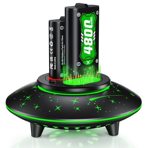 4800mWh Akku RGB Bunt Ladestation für Xbox One/One S/X/Xbox Series X/S, 6 Colors LED Modus RGB Schnellladestation Wiederaufladbarer Xbox Akku für Xbox Series X/S/Xbox One/One S/X/Elite (RGB LED Modus) 4800mWh Akku RGB Bunt Ladestation für Xbox One/One S/X/Xbox Series X/S, 6 Colors LED Modus RGB Schnellladestation Wiederaufladbarer Xbox Akku für Xbox Series X/S/Xbox One/One S/X/Elite (RGB LED Modus) von Ponkor