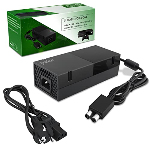 Xbox One Netzteil Brick, Xbox Power Supply Brick AC Ladegerät für Xbox One Konsole Ersatz Kit Netzteile Brick EU Ladekable, 100-240V [Verbesserte Leise Version] von Ponkor