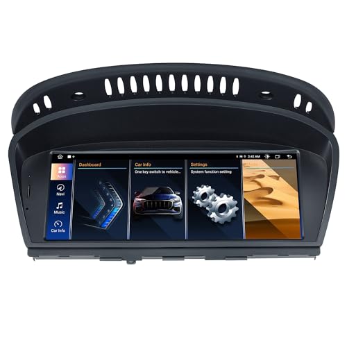 Ponskoy Autoradio für BMW 3er E90 E91 E92 CCC(2005-2008), 8,8 Zoll Upgrade Autoradio für BMW 5er E60 E61 E63 E64 CCC(2005-2008) mit Wireless Carplay Android Auto GPS WLAN SWC BT DSP FM Radio, 4+64GB von Ponskoy