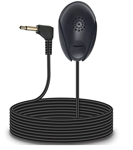 Tragbares Mikrofon für Autoradio, externes 3,5-mm-Mikrofon für Autoradio, DVD-Player, GPS-Navigation, PC, Laptop mit 9,8 Fuß/3 m Kabel von Ponskoy
