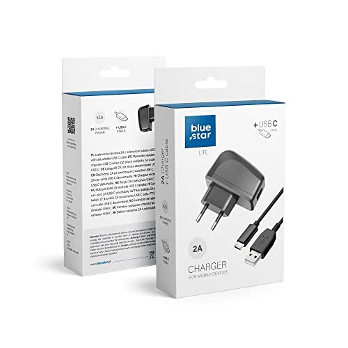 Blue Star 2A Ladegerät für CUBOT Note 50, Note 30, Note 9 + 1m schwarz Typ-C Datenkabel Netzteil 2000mAh Auf-ladekabel Travel Charger Blue Star 2A Ladegerät für CUBOT Note 50, Note 30, Note 9 + 1m schwarz Typ-C Datenkabel Netzteil 2000mAh Auf-ladekabel Travel Charger von Ponti