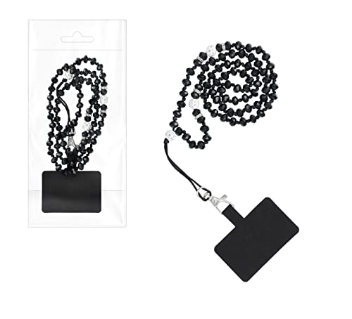 Ponti Handykette Kristall Umhängekette für Samsung Z Fold2 5G, Z Fold3 5G, Z Fold4 74cm lang schwarz Plastik Kristalle Ponti Handykette Kristall Umhängekette für Samsung Z Fold2 5G, Z Fold3 5G, Z Fold4 74cm lang schwarz Plastik Kristalle von Ponti