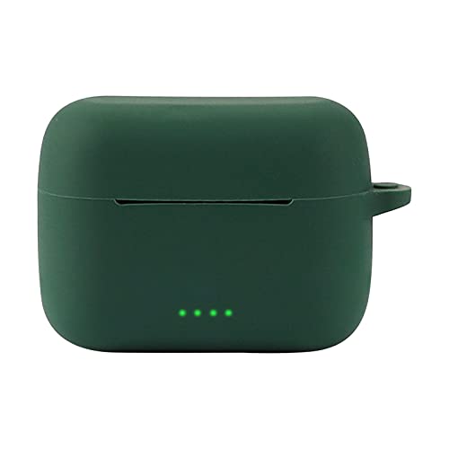Geeignet für TOZO NC2 Case Cover Carry/Stoßfest/wasserdicht Silikon Case Cover Wireless Earbuds Zubehör mit Schlüsselanhänger Playing (Green, One Size) von Poo4kark