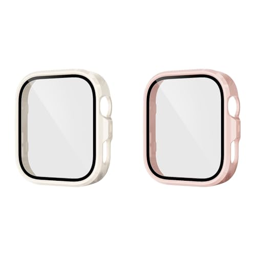 Hülle Kompatibel mit Huawei Watch Fit 4/4 Pro Schutzhülle Schutzfolie, PC+Gehärtete Folie Vollschutz Vollständige Abdeckung Stoßfestes Displayschutz (X 2ER, für Fit 4 Pro) von Poo4kark