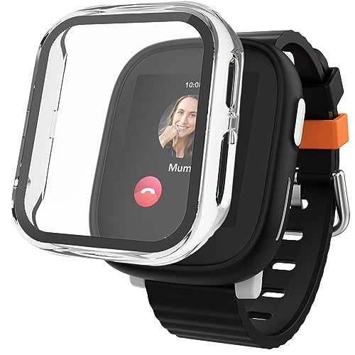 Poo4kark Einteilig Hülle Geeignet für X6 Play Smartwatch-Schutzhülle mit gehärtetem Glasfilm und PC-Gehäuse (Clear, One Size) von Poo4kark