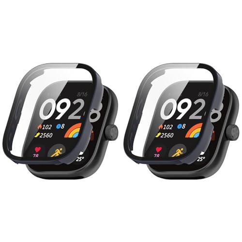 Poo4kark Geeignet mit Redmi Watch4 Smartwatch H Housing Sense PC + Hartglasfolie Integrated Case-Anti-Drop-Schutzhülle 2PCS (2PCS C #1, One Size) von Poo4kark