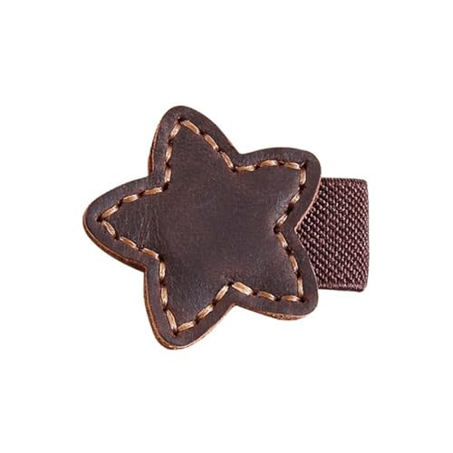 Poo4kark Home Sternförmiger Lesezeichen-Stifthalter für Notizbuch, Tagebuch, Schreibwerkzeuge, Schreibwaren, Bastelbedarf (Brown, 5.5X4.3cm) von Poo4kark