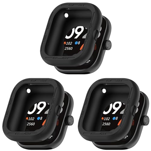 Poo4kark Hülle Kompatibel mit Redmi Watch 4 Smartwatch【Silikonhülle】 Weich Case Anti-Drop Schutzhülle 3PCS Ultradünne PC Schutz Uhrengehäuse (1-3PCS A, One Size) von Poo4kark