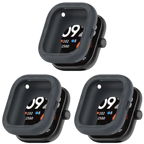 Poo4kark Hülle Kompatibel mit Redmi Watch 4 Smartwatch【Silikonhülle】 Weich Case Anti-Drop Schutzhülle 3PCS Ultradünne PC Schutz Uhrengehäuse (1-3PCS C, One Size) von Poo4kark