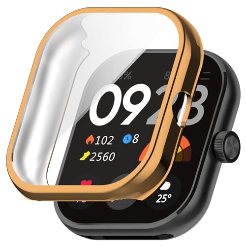 Poo4kark TPU-Schutzhülle, kompatibel mit Smartwatches, vollständig abdeckende galvanisierte Soft-Gel-Hülle Smartwatches Android (G, One Size) von Poo4kark