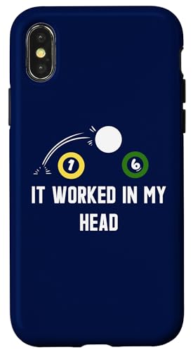 It Worked In My Head Funny Pool Billard Hülle für iPhone X/XS von Pool Billiard Zubehör und Snooker Geschenke