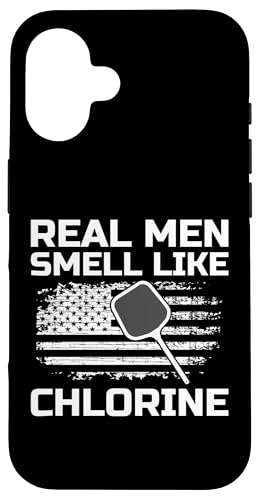 Real Men Smell Like Chlorine Pool Maintenance Guy Hülle für iPhone 16 von Poolpfleger Design Poolreinigung
