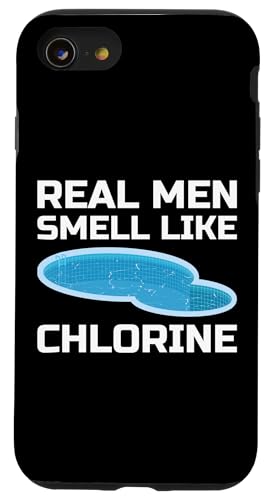 Real Men Smell Like Chlorine Pool Maintenance Guy Hülle für iPhone SE (2020) / 7 / 8 von Poolpfleger Design Poolreinigung