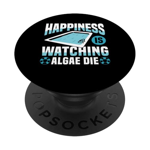 Happiness Is Watching Algea Die Pool Guy Pool Cleaner PopSockets Klebender PopGrip von Poolreinigung Poolpfleger Designs