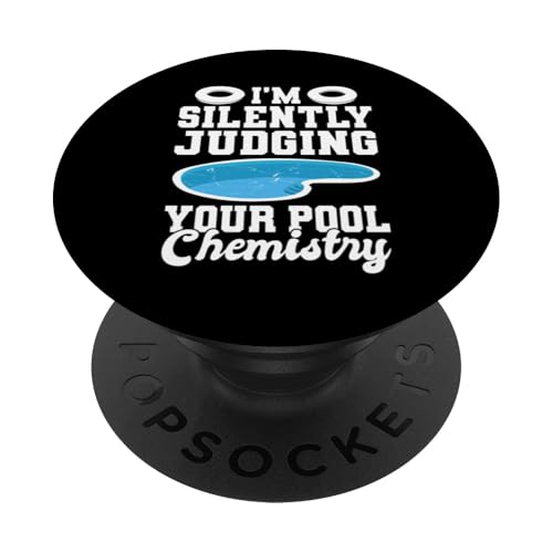 Im Silently Judging Your Pool Chemistry Pool Guy PopSockets Klebender PopGrip von Poolreinigung Poolpfleger Designs