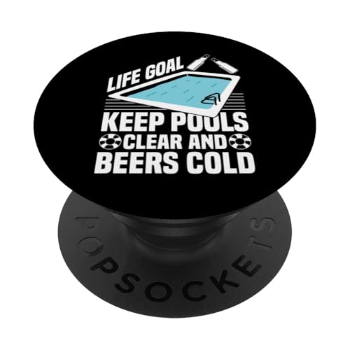 Life Goal Keep Pools Clear And Beers Cold Pool Guy PopSockets Klebender PopGrip Life Goal Keep Pools Clear And Beers Cold Pool Guy PopSockets Klebender PopGrip von Poolreinigung Poolpfleger Designs