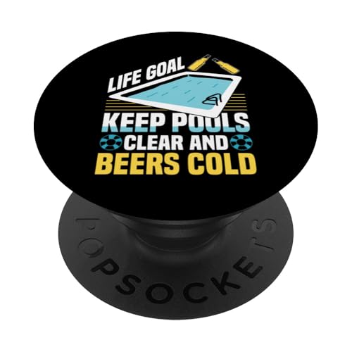 Life Goal Keep Pools Clear And Beers Cold Pool Guy PopSockets Klebender PopGrip Life Goal Keep Pools Clear And Beers Cold Pool Guy PopSockets Klebender PopGrip von Poolreinigung Poolpfleger Designs
