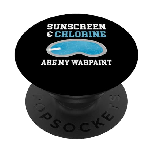 Sunscreen & Chlorine Are My Warpaint Pool Guy Pool Cleaner PopSockets Klebender PopGrip Sunscreen & Chlorine Are My Warpaint Pool Guy Pool Cleaner PopSockets Klebender PopGrip von Poolreinigung Poolpfleger Designs