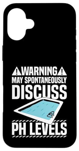 Warning May Spontaneously Discuss PH Levels Hülle für iPhone 16 Plus von Poolreinigung Poolpfleger Designs