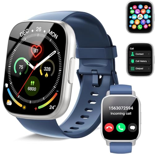 Smartwatch Herren Damen mit Bluetooth Anrufe, 1.85" HD Fitnessuhr mit Pulsuhr/Schlafmonitor, 112+ Sportmodi Smart Watch, Fitness Tracker mit Schrittzähler, IP68 Wasserdicht Sportuhr für Android iOS Smartwatch Herren Damen mit Bluetooth Anrufe, 1.85" HD Fitnessuhr mit Pulsuhr/Schlafmonitor, 112+ Sportmodi Smart Watch, Fitness Tracker mit Schrittzähler, IP68 Wasserdicht Sportuhr für Android iOS von Poounur