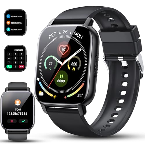 Smartwatch Herren Damen mit Telefonfunktion, 1,85" Zoll Voll Touchscreen Fitnessuhr, 112+Sportmodi, IP68 Wasserdicht Smart Watch mit Herzfrequenzmonitor Schlafmonitor Schrittzähler, Telefonkontakten Smartwatch Herren Damen mit Telefonfunktion, 1,85" Zoll Voll Touchscreen Fitnessuhr, 112+Sportmodi, IP68 Wasserdicht Smart Watch mit Herzfrequenzmonitor Schlafmonitor Schrittzähler, Telefonkontakten von Poounur