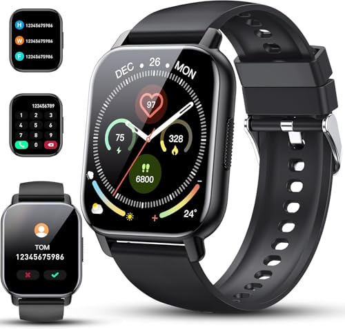 Smartwatch Herren Damen mit Telefonfunktion, 1,85" Zoll Voll Touchscreen Fitnessuhr, 112+Sportmodi, IP68 Wasserdicht Smart Watch mit Herzfrequenzmonitor Schlafmonitor Schrittzähler,Uhr für Android iOS Smartwatch Herren Damen mit Telefonfunktion, 1,85" Zoll Voll Touchscreen Fitnessuhr, 112+Sportmodi, IP68 Wasserdicht Smart Watch mit Herzfrequenzmonitor Schlafmonitor Schrittzähler,Uhr für Android iOS von Poounur