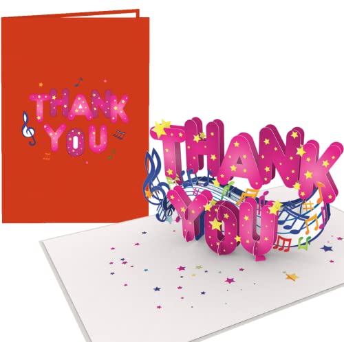 PopLife® 3D-Pop-Up-Karte mit Aufschrift "Thank You", perfektes Dankeschön für Lehrer, Freunde, Kollegen und Familie, Dankeskarte für Hochzeitsgeschenke, Mutter, Papa und alle Anlässe von PopLife