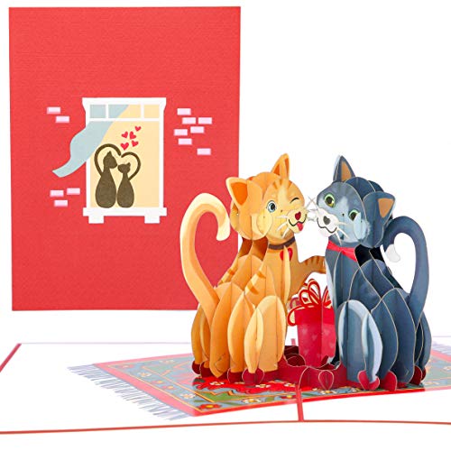 PopLife Love Kitties Pop Up 3D Pop Up Grußkarte - Muttertagskarte Valentinstag für Katzenliebhaber - für Mutter, Frau, Oma, Tochter, Freundin, Schwiegermutter von PopLife