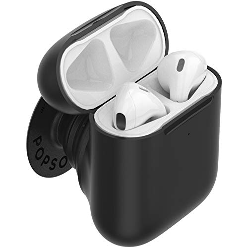 POPSOCKETS Airpods Halter Schwarz Abnehmbarer Griff mit Case Premium von PopSockets