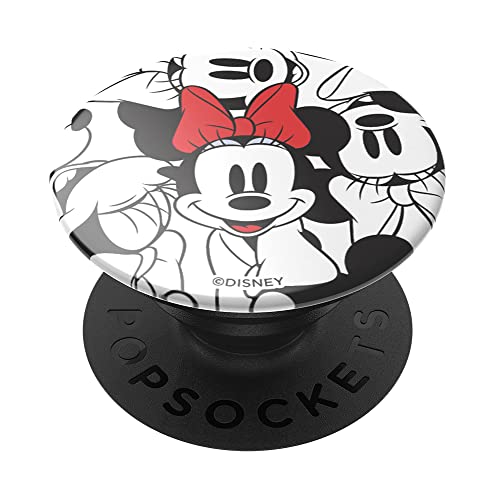 PopSockets 100504 PopGrip - Ausziehbarer Sockel und Griff für Smartphones und Tablets,mit einem Austauschbarem Austauschbarem Top - Minnie Classic Pattern von PopSockets