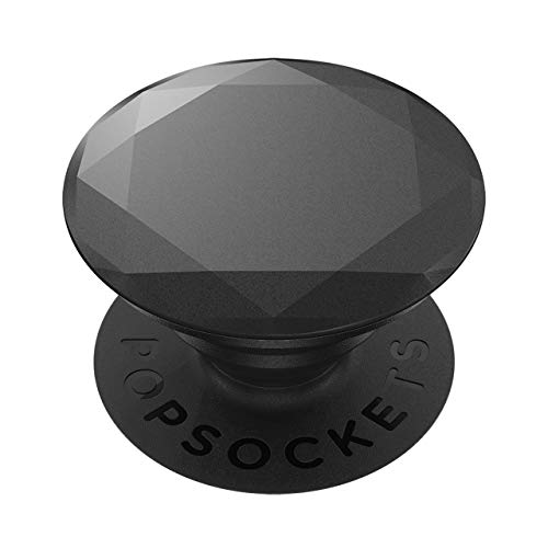 PopSockets 800504 PopGrip - Ausziehbarer Sockel und Griff für Smartphones und Tablets mit einem Austauschbarem Top - Metallic Diamond Black von PopSockets