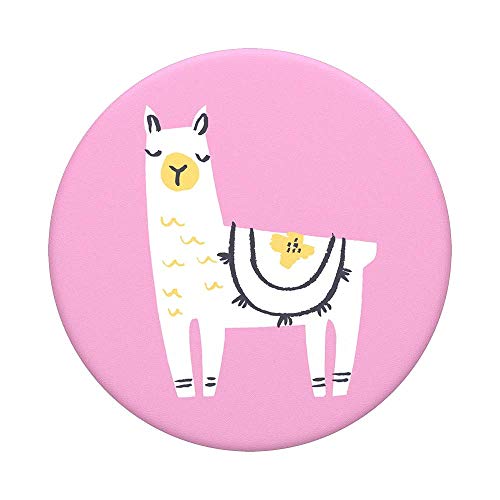 PopSockets 800945 PopGrip - Ausziehbarer Sockel und Griff für Smartphones und Tablets mit einem Austauschbarem Top - Llama Glama von PopSockets