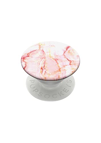 PopSockets 800956 PopGrip - Ausziehbarer Sockel und Griff für Smartphones und Tablets mit einem Austauschbarem Top - Rose Marble von PopSockets