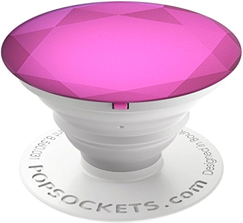 PopSockets - Ausziehbarer (Nicht Austauschbarer) Sockel und Griff für Smartphone und Tablet - Diamond Fuchsia von PopSockets