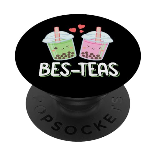 PopSockets Bes Teas - Besties Kawaii Bubble Tea PopSockets PopGrip: Ausziehbarer Sockel und Griff für Handys/Tablets mit Tauschbarem Top von PopSockets