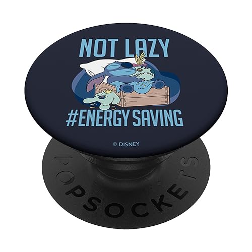 PopSockets Disney Lilo & Stitch Not Lazy Energy Saving PopSockets PopGrip: Ausziehbarer Sockel und Griff für Handys/Tablets mit Tauschbarem Top PopSockets Disney Lilo & Stitch Not Lazy Energy Saving PopSockets PopGrip: Ausziehbarer Sockel und Griff für Handys/Tablets mit Tauschbarem Top von Disney