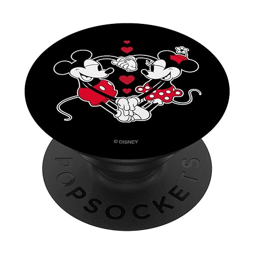 PopSockets Disney Mickey and Minnie Love Gaze Hearts Black PopSockets PopGrip: Ausziehbarer Sockel und Griff für Handys/Tablets mit Tauschbarem Top PopSockets Disney Mickey and Minnie Love Gaze Hearts Black PopSockets PopGrip: Ausziehbarer Sockel und Griff für Handys/Tablets mit Tauschbarem Top von Disney