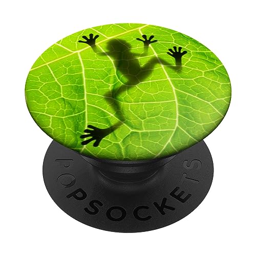 PopSockets Frosch Schatten auf Blatt PopSockets mit austauschbarem PopGrip PopSockets Frosch Schatten auf Blatt PopSockets mit austauschbarem PopGrip von CJ Grips