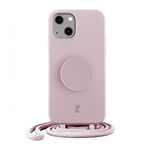 PopSockets Handyhülle Je PopGrip Case f. iPhone 14 Plus - 6.7'' Rose Breath, kabelloses Laden, längenverstellbare Kord von PopSockets