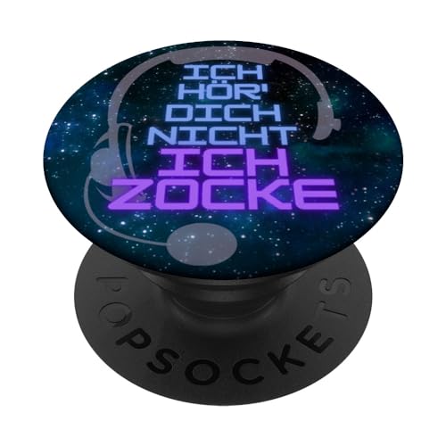 PopSockets Ich hör dich nicht ich Zocke Weltraum Gamer Gaming Zocker PopSockets mit austauschbarem PopGrip PopSockets Ich hör dich nicht ich Zocke Weltraum Gamer Gaming Zocker PopSockets mit austauschbarem PopGrip von SimpTronic Tech