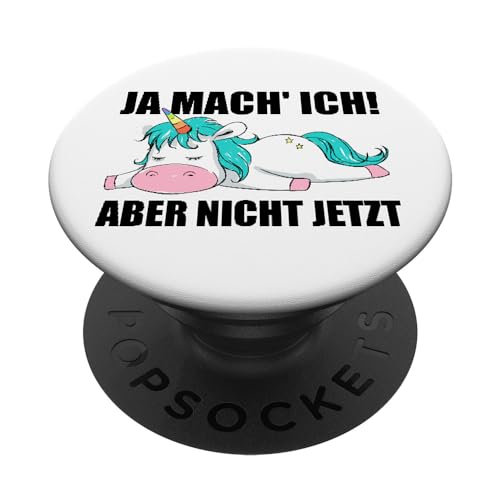 PopSockets Lustiger Spruch Einhorn Mitarbeiterin Arbeitskollege Büro PopSockets PopGrip: Ausziehbarer Sockel und Griff für Handys/Tablets mit Tauschbarem Top von PopSockets