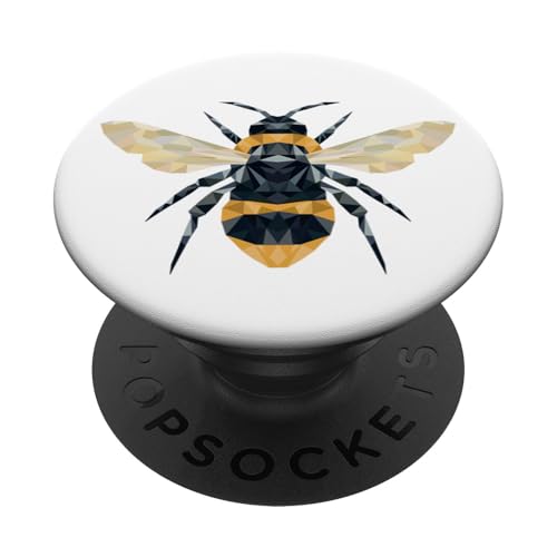 PopSockets Niedliche geometrische Biene PopSockets PopGrip: Ausziehbarer Sockel und Griff für Handys/Tablets mit Tauschbarem Top von PopSockets