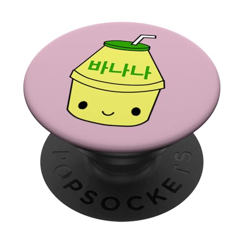 PopSockets Niedliches rosa Bananenmilch Koreanisch Kpop Harajuku Kawaii PopSockets PopGrip: Ausziehbarer Sockel und Griff für Handys/Tablets mit Tauschbarem Top von PopSockets