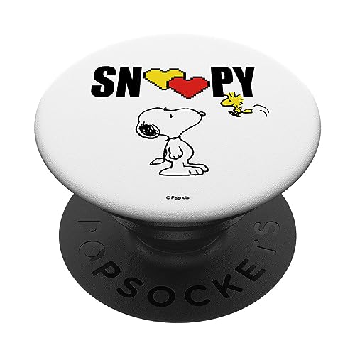 PopSockets Peanuts Valentine Snoopy Liebe PopSockets PopGrip: Ausziehbarer Sockel und Griff für Handys/Tablets mit Tauschbarem Top von Peanuts