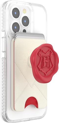 PopSockets Phone Wallet with Expanding Grip and Adapter Ring for MagSafe, Phone Card Holder, Wireless Charging Compatible, Wallet Compatible with MagSafe -Hogwarts Letter von PopSockets